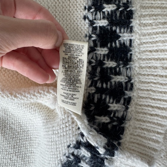 THE GREAT. Black and White Patterned Cardigan - Picture 12 of 13